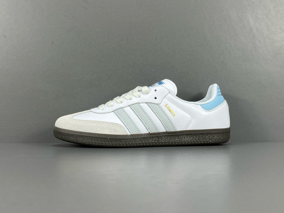 [ADIDAS] 아디다스 삼바 OG 코어 화이트 헤일로 블루 ID2055 남녀공용