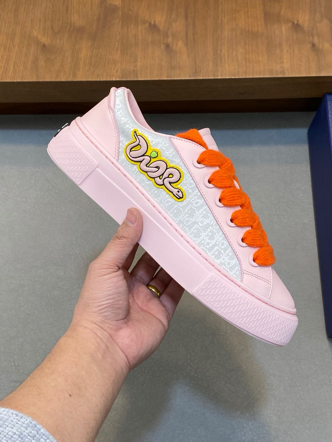 [DIOR] 디올 x 데님 티어스 B33 스니커즈 남성용