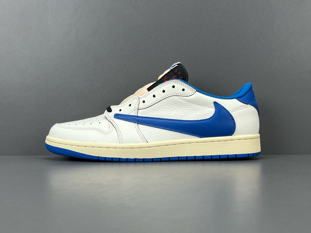 [AIR JORDAN] 트래비스 스캇 x 프라그먼트 x 에어조던1 로우 밀리터리 블루 DM7866-104 남녀공용 (PKgod버전)