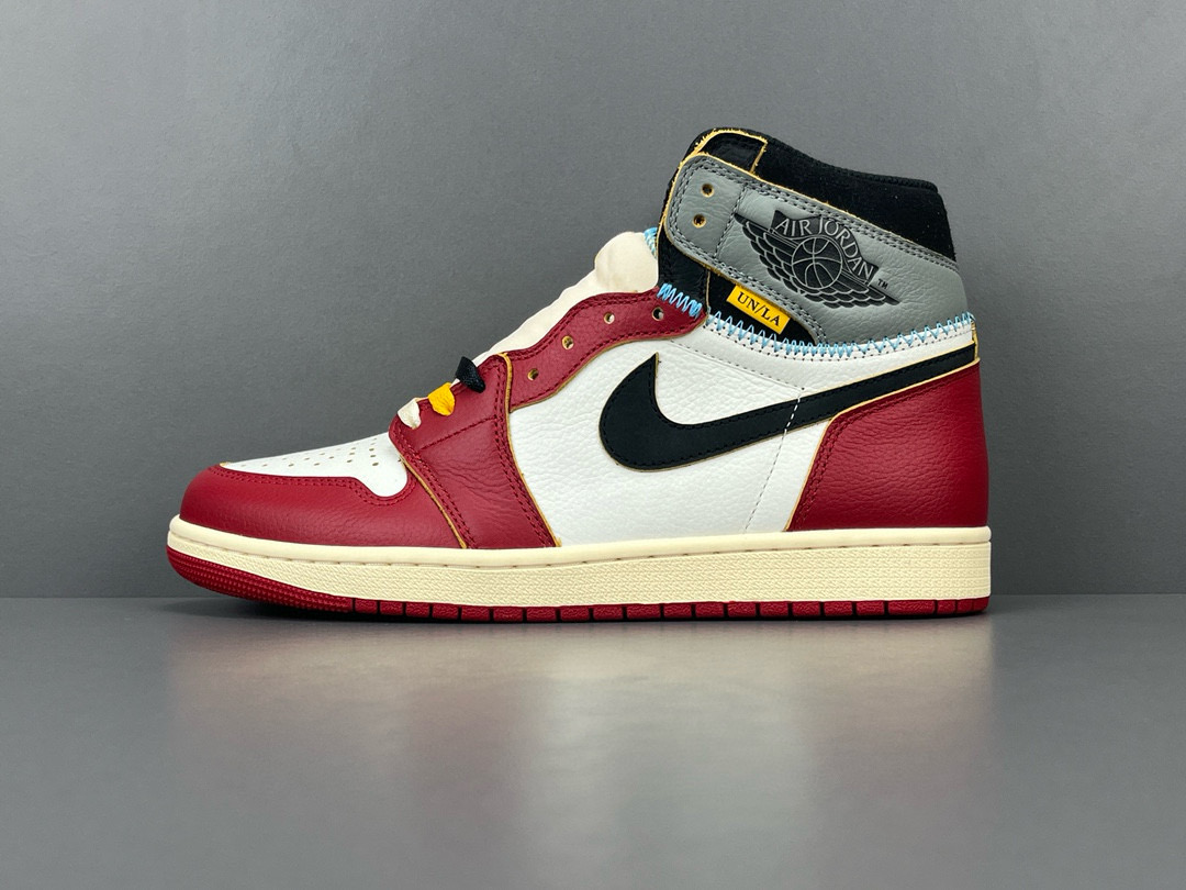 [AIR JORDAN] 유니온 x 에어조던1 하이 OG 바시티 레드 쉐도우 그레이 HV8563-600 남성용 (PKgod버전)