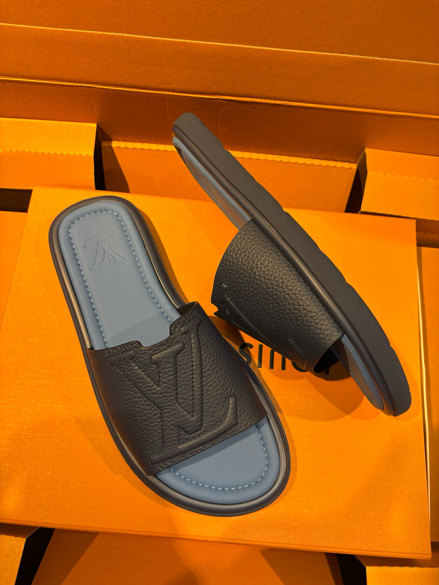 [LOUIS VUITTON] 루이비통 포르토피노 뮬 슬리퍼 남성용