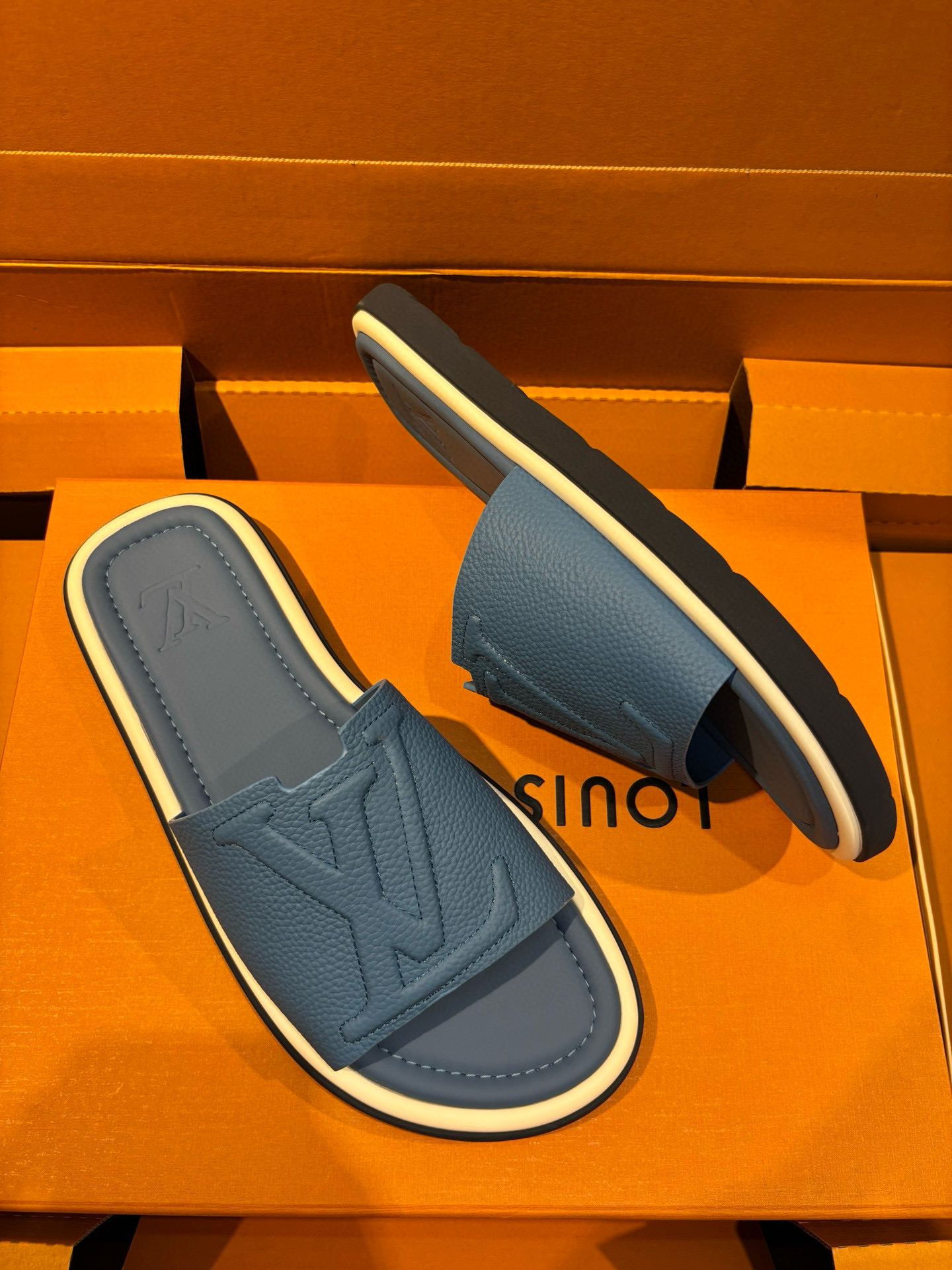 [LOUIS VUITTON] 루이비통 포르토피노 뮬 슬리퍼 남성용