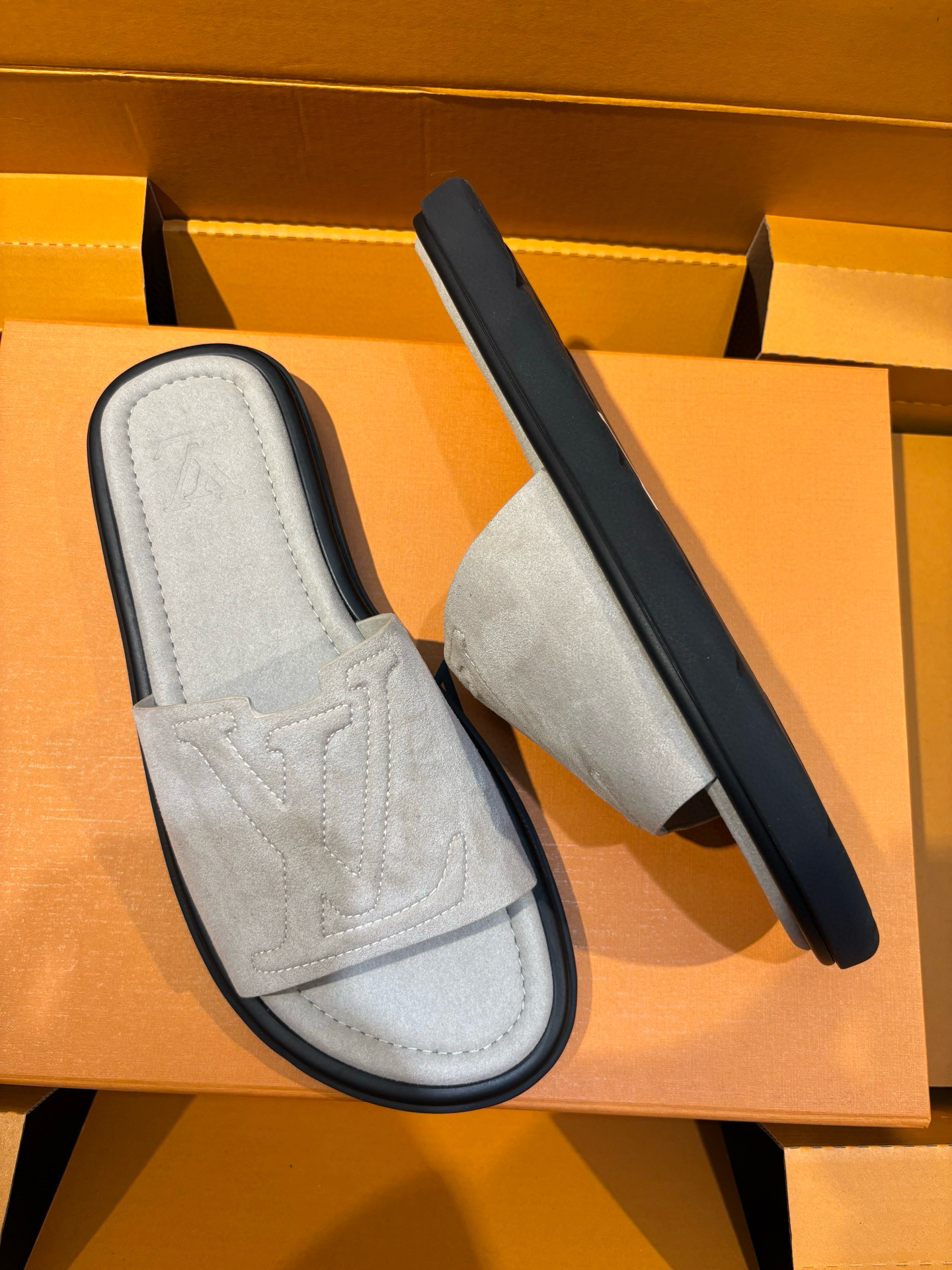 [LOUIS VUITTON] 루이비통 포르토피노 뮬 슬리퍼 남성용