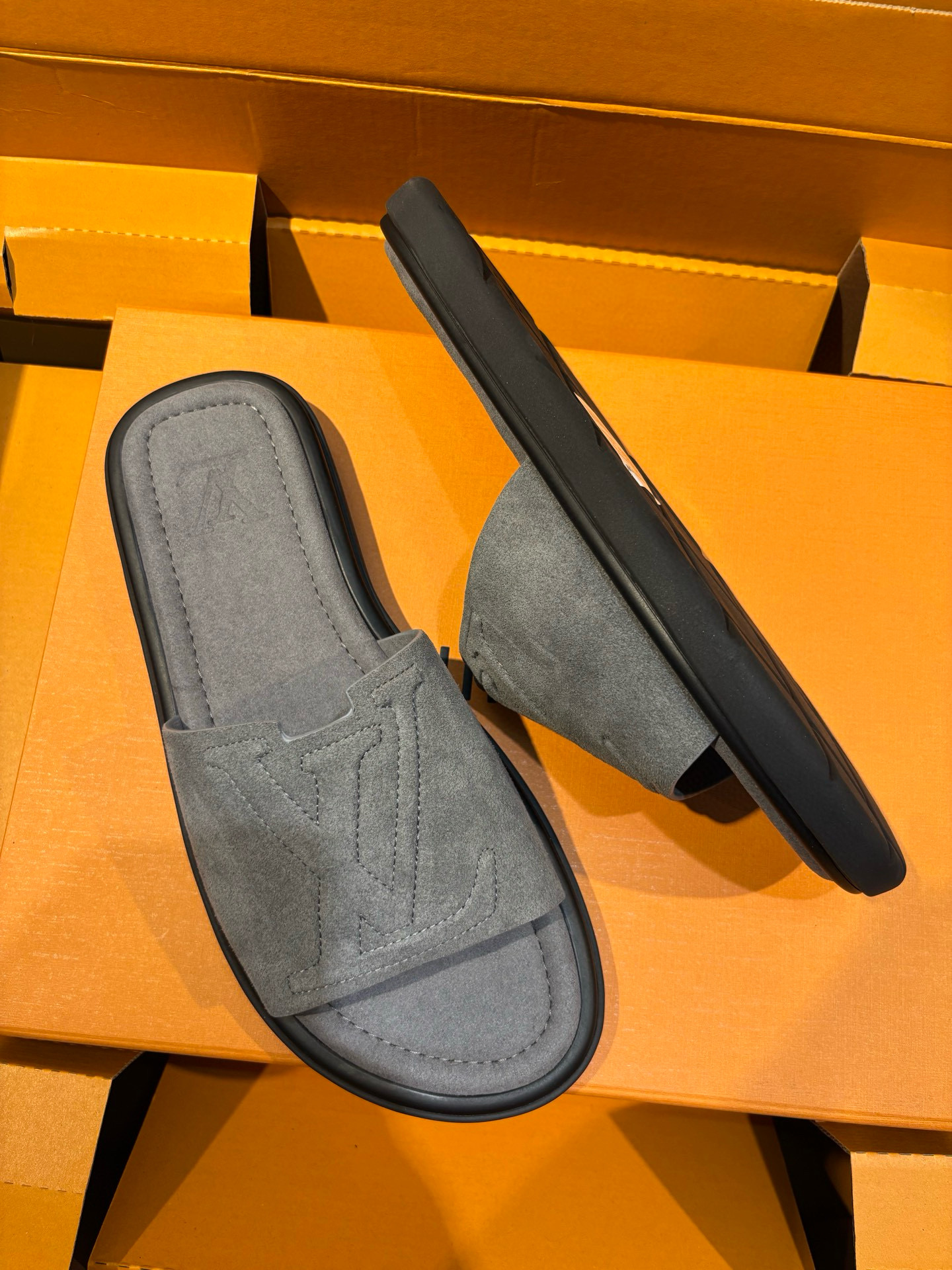 [LOUIS VUITTON] 루이비통 포르토피노 뮬 슬리퍼 남성용