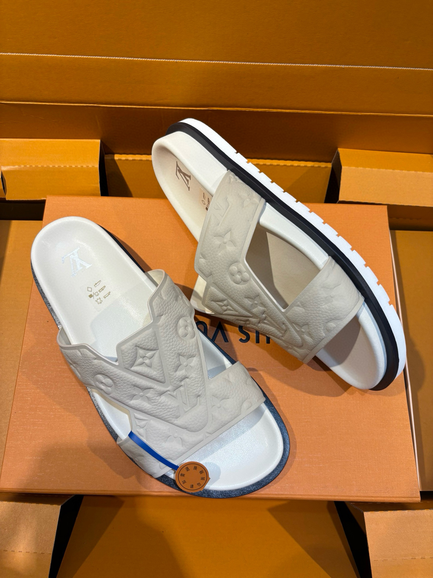 [LOUIS VUITTON] 루이비통 포르토피노 뮬 슬리퍼 남성용