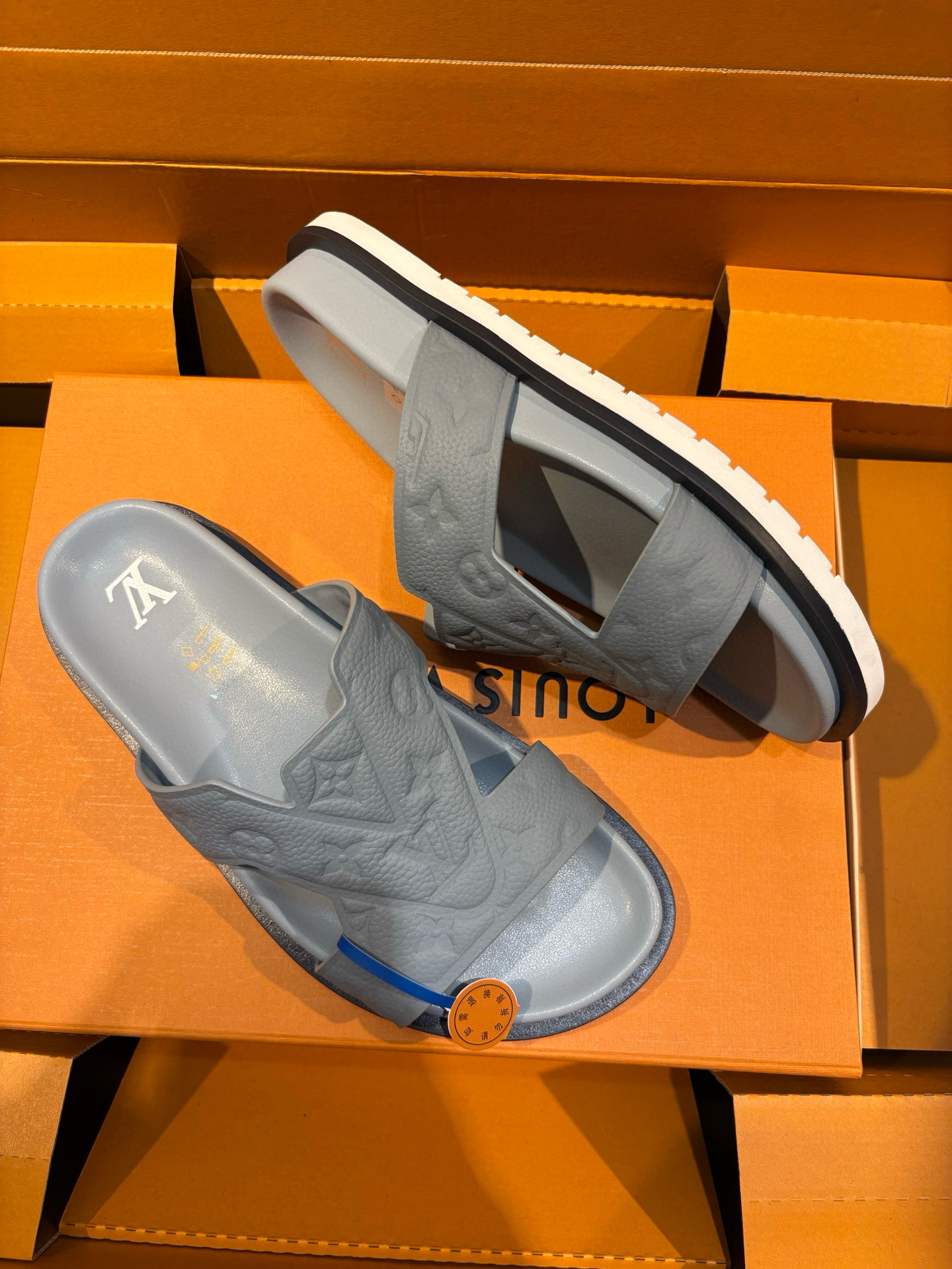 [LOUIS VUITTON] 루이비통 포르토피노 뮬 슬리퍼 남성용