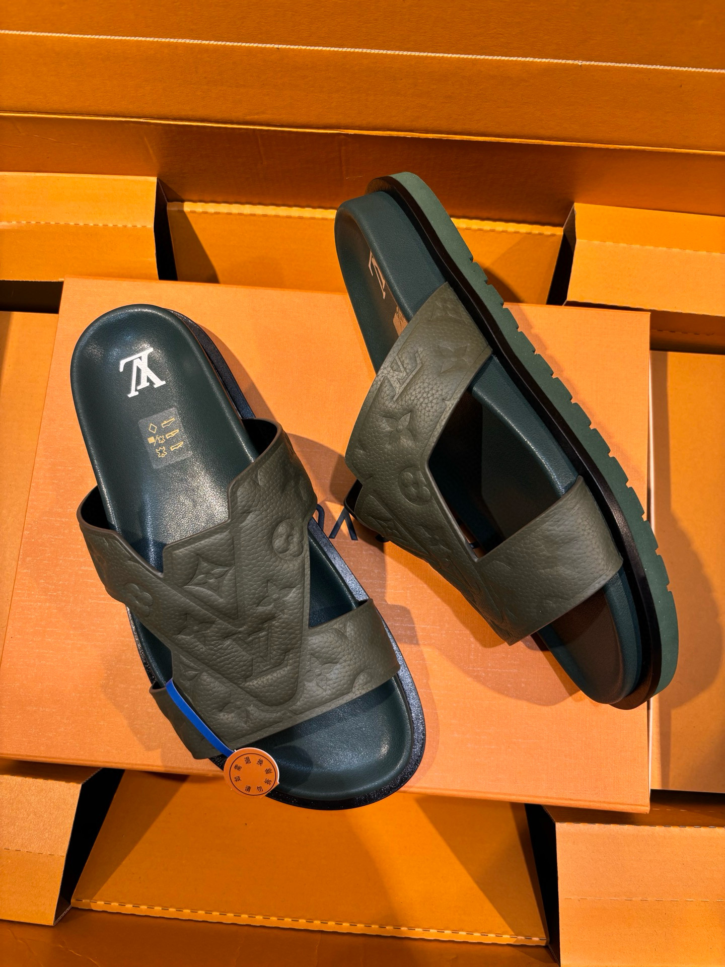 [LOUIS VUITTON] 루이비통 포르토피노 뮬 슬리퍼 남성용