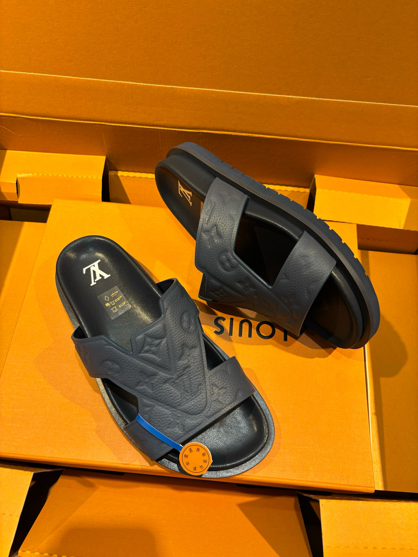 [LOUIS VUITTON] 루이비통 포르토피노 뮬 슬리퍼 남성용