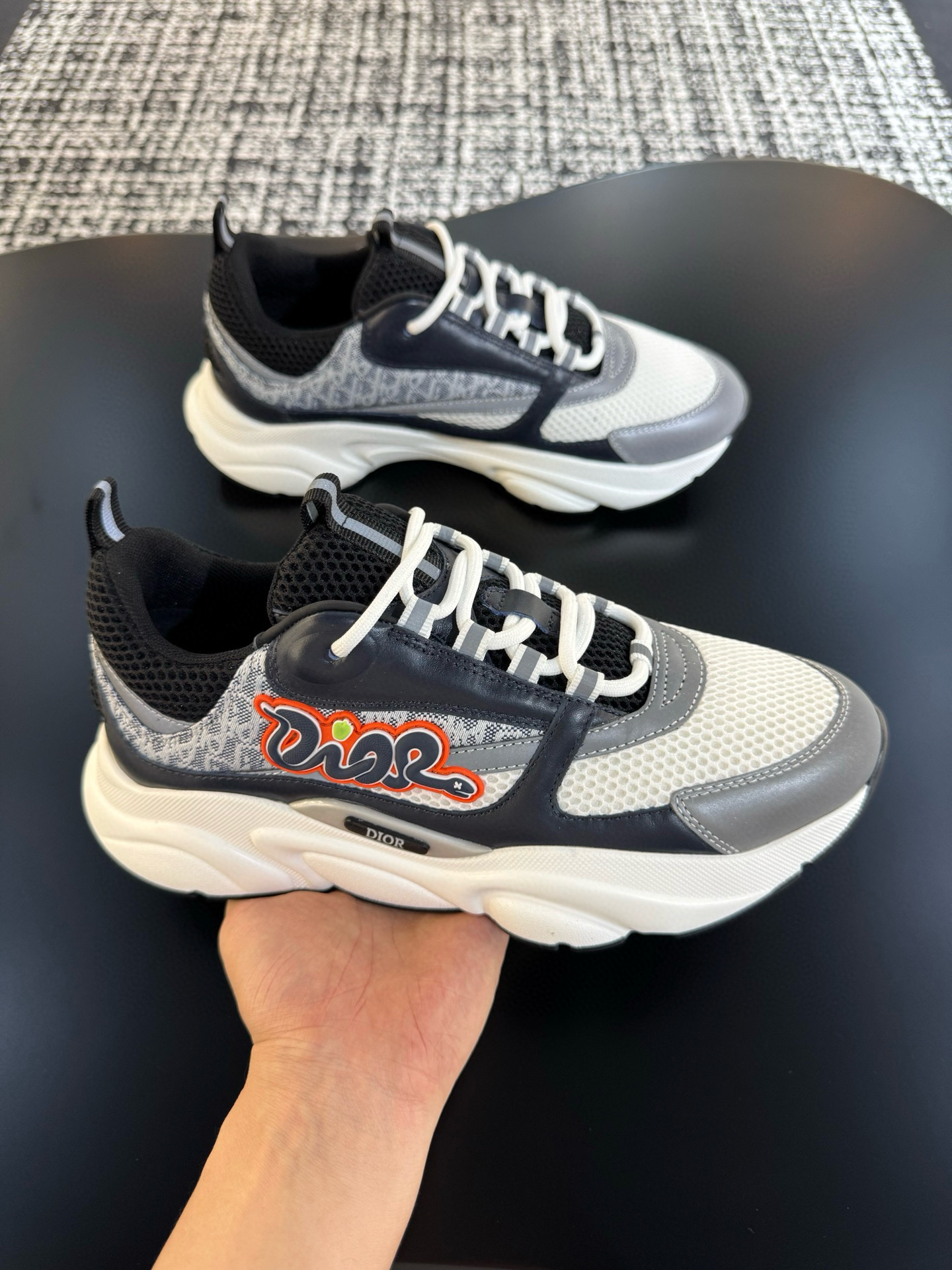 [DIOR] 디올 B22 오블리크 스니커즈 남성용