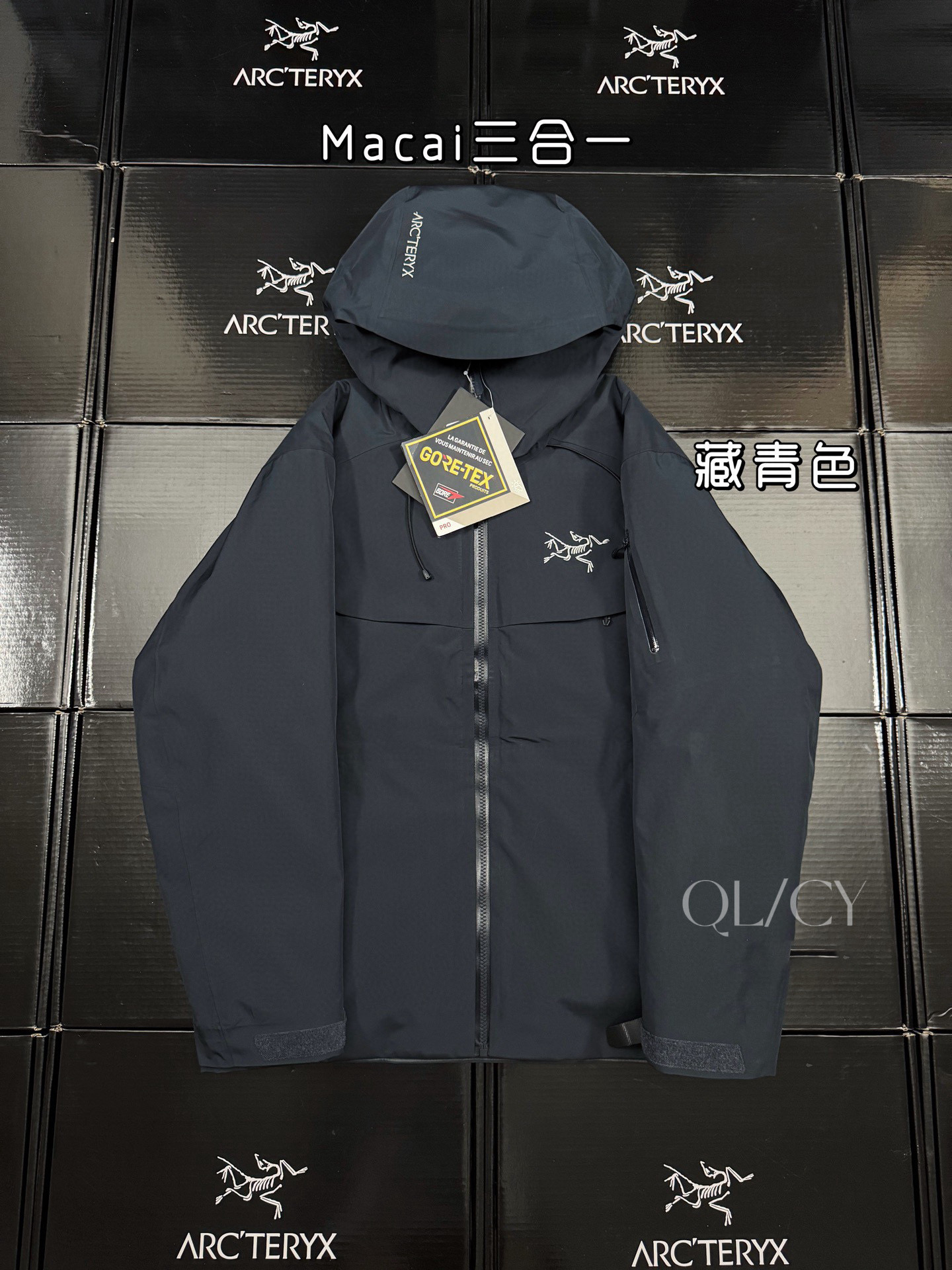 [ARCTERY] 아크테릭스 마카이 MACAI 재킷 탈부착 구스다운 패딩 네이비 남녀공용