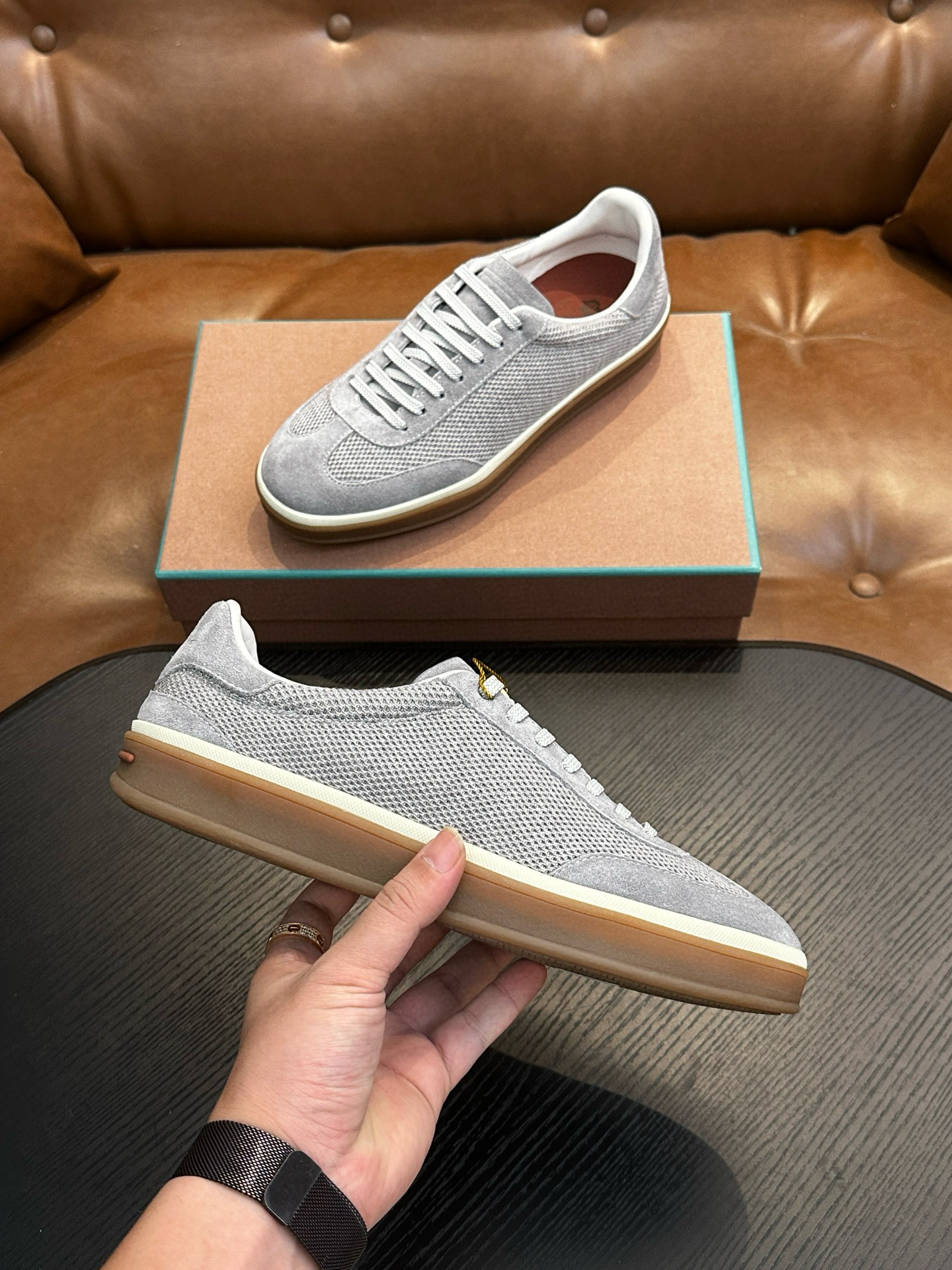 [Loro Piana] 로로피아나 테니스 워크 스니커즈 남성용