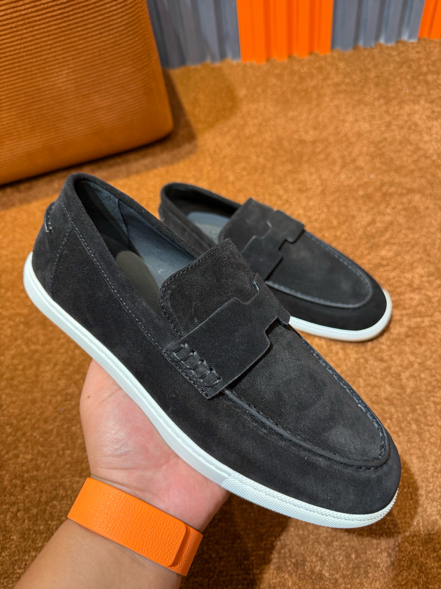 [HERMES] 에르메스 모카신 로퍼 남성용