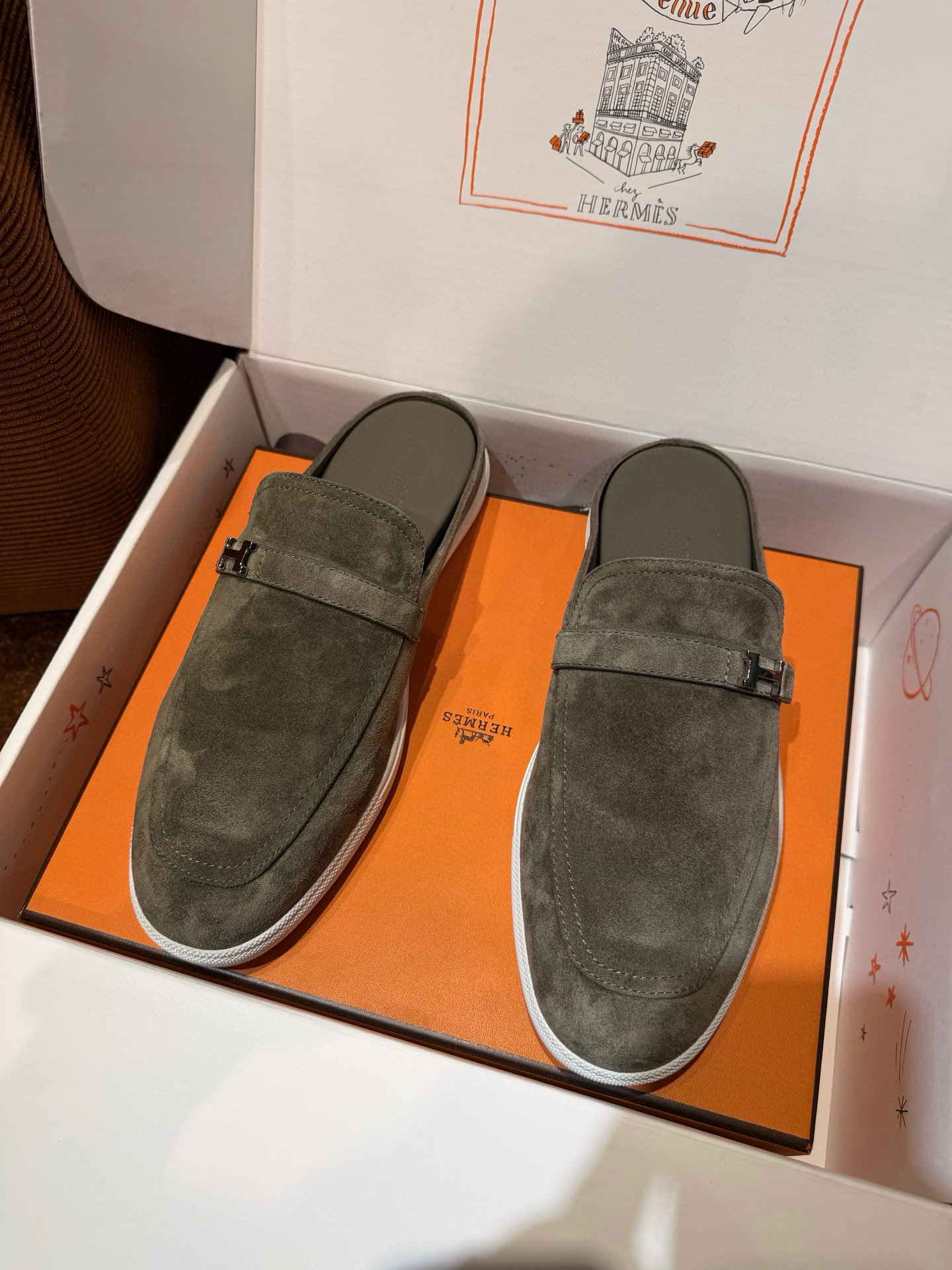 [HERMES] 에르메스 라이크 모카신 슬립온 남성용