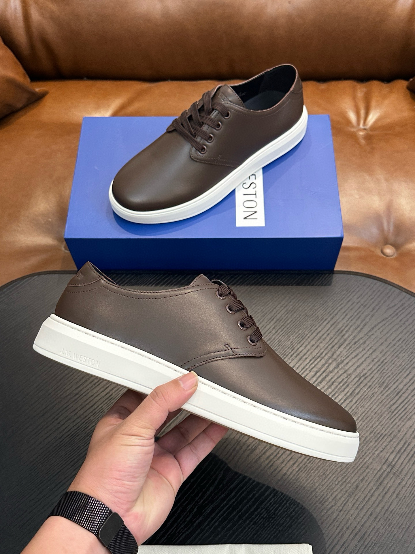 [J.M WESTON] 제이엠 웨스통 1938 풀그레인 가죽 스니커즈 남성용