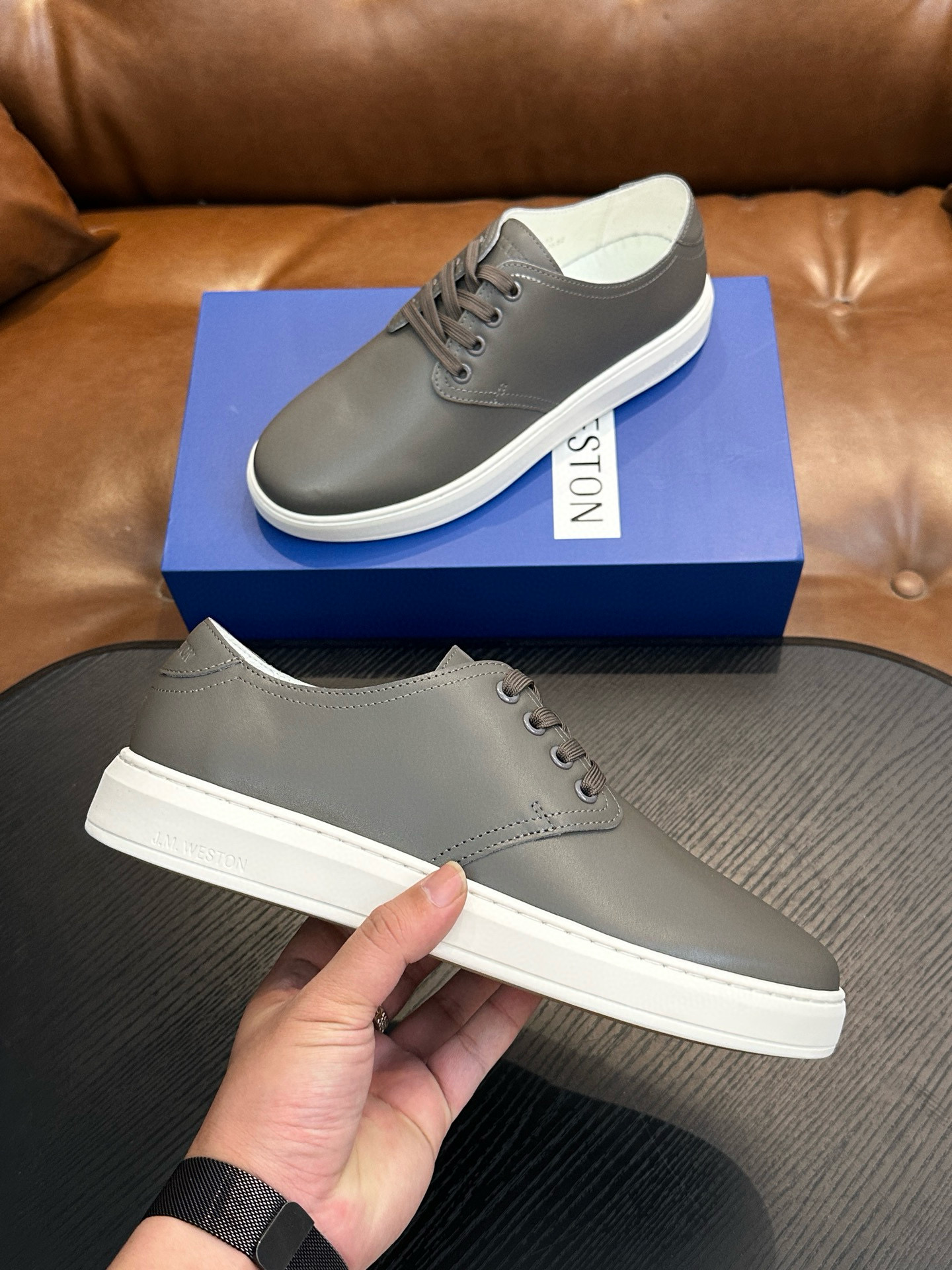 [J.M WESTON] 제이엠 웨스통 1938 풀그레인 가죽 스니커즈 남성용