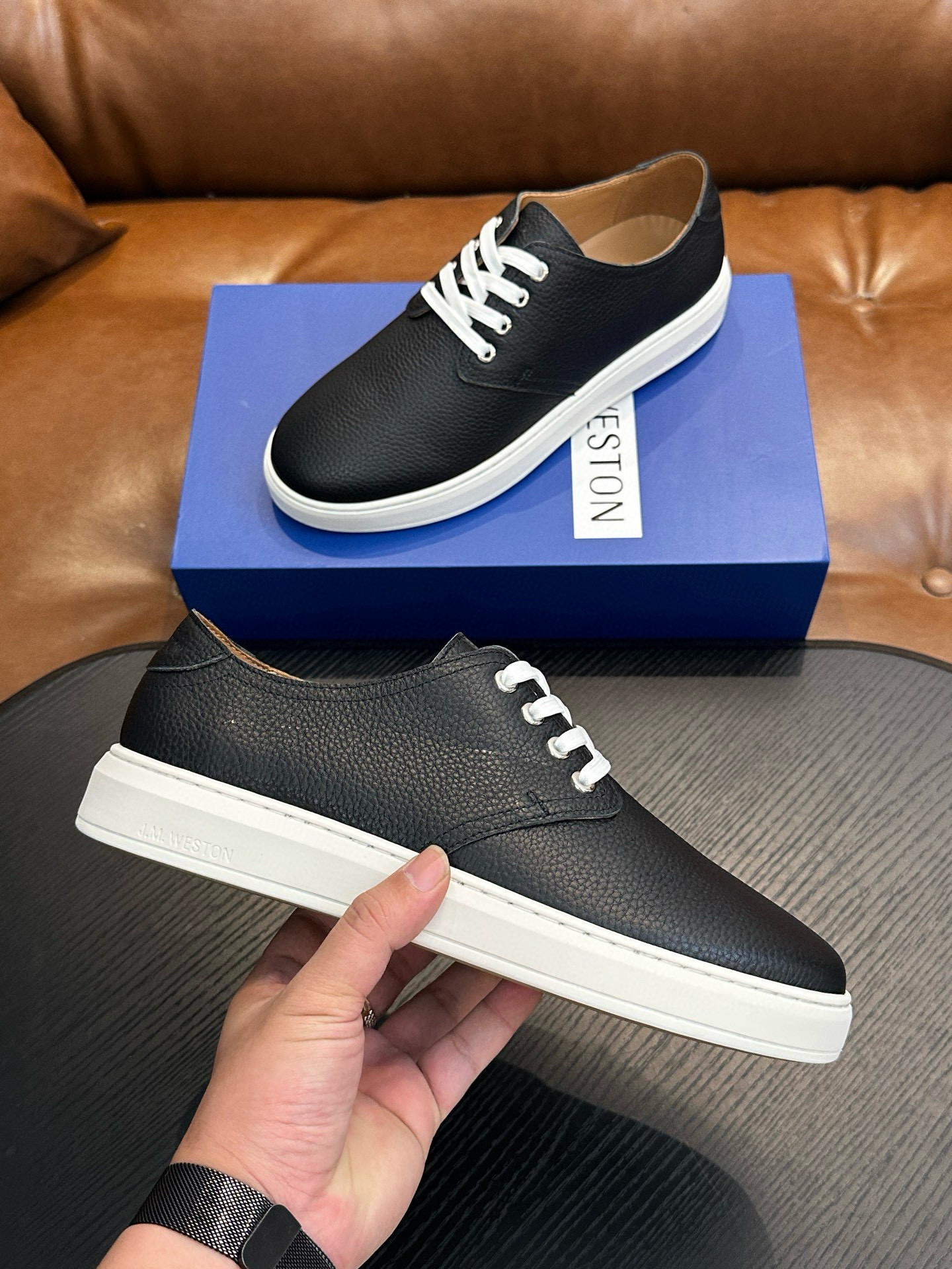 [J.M WESTON] 제이엠 웨스통 1938 풀그레인 가죽 스니커즈 남성용