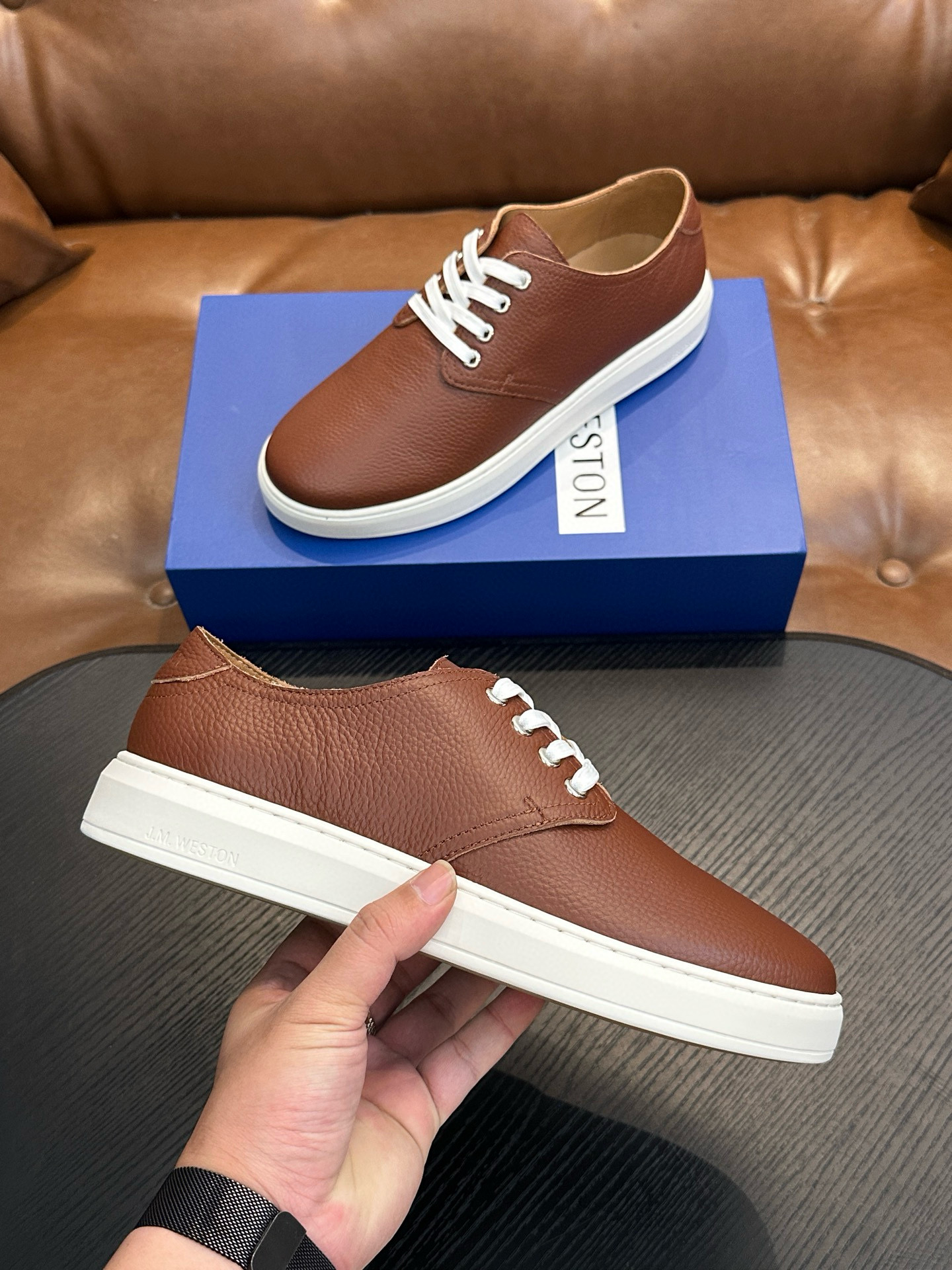 [J.M WESTON] 제이엠 웨스통 1938 풀그레인 가죽 스니커즈 남성용