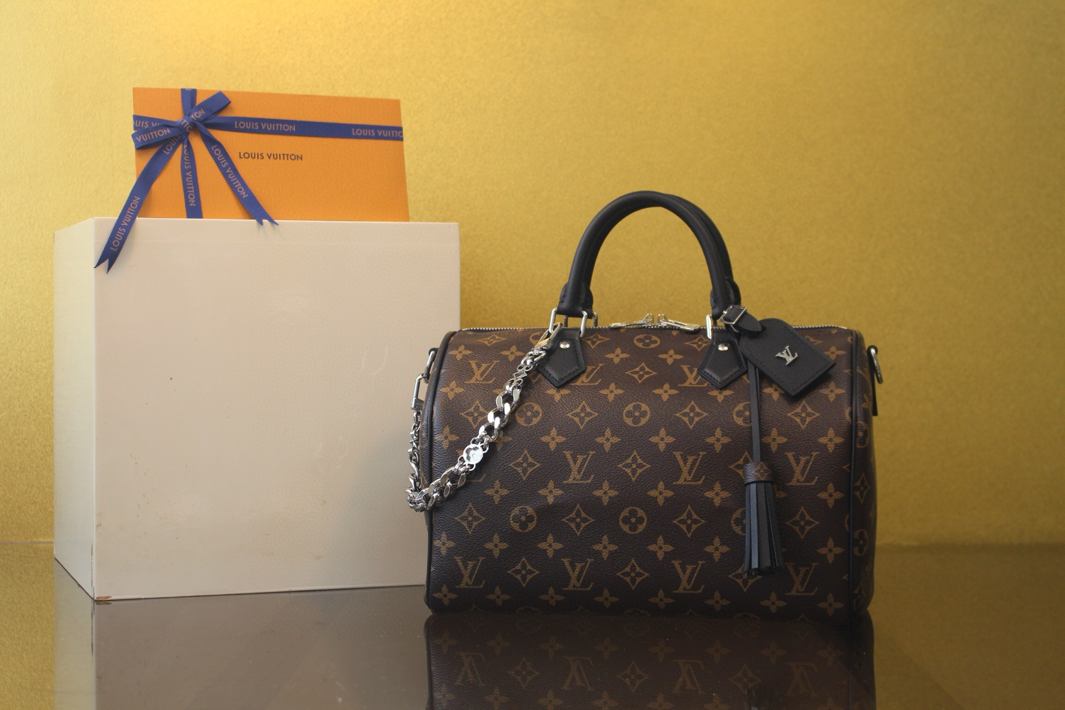 [LOUIS VUITTON] 루이비통 스피디 소프트 30 다크 모노그램 M12243