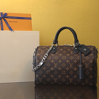 [LOUIS VUITTON] 루이비통 스피디 소프트 30 다크 모노그램 M12243