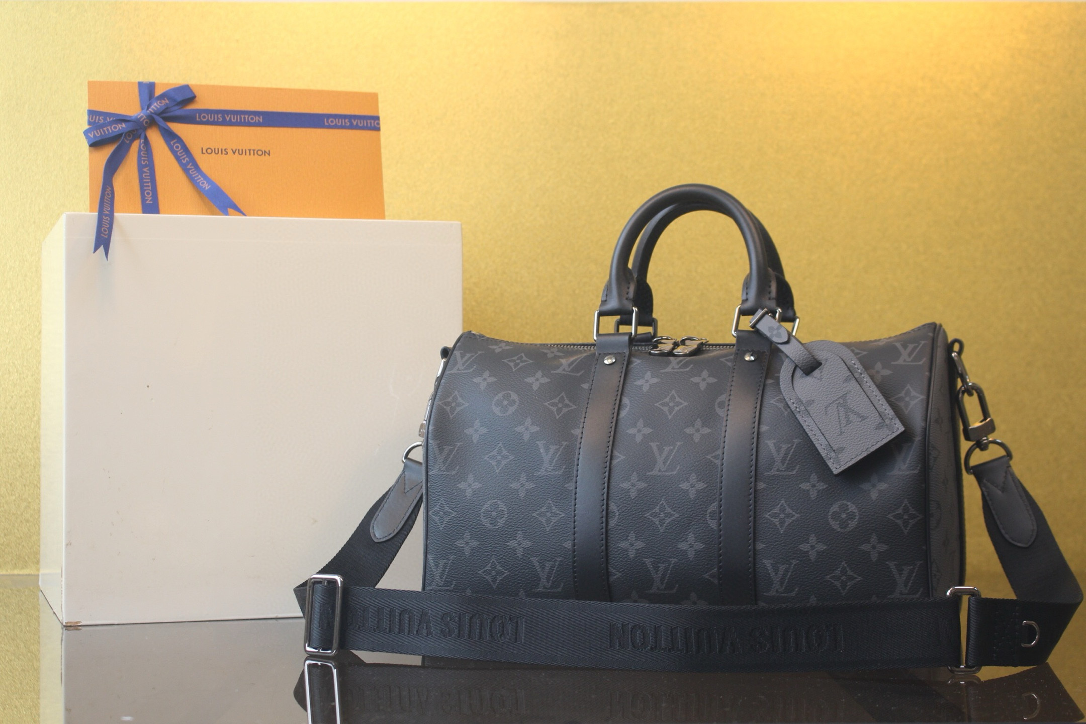 [LOUIS VUITTON] 루이비통 키폴 반둘리에 35 모노그램 이클립스 M46655