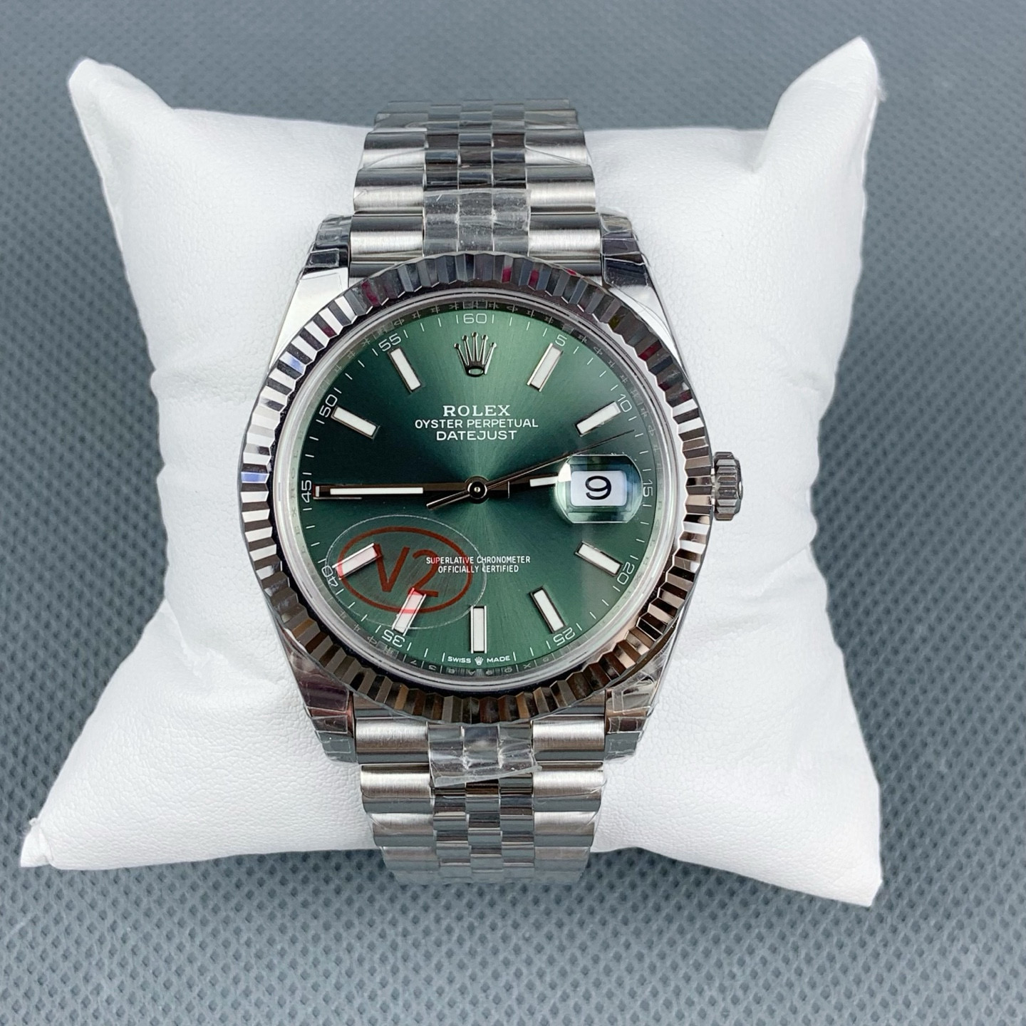 [ROLEX] 로렉스 데이저스트 그린 다이얼 바인덱스 SS 쥬빌레 41mm 126334 (VS공장)