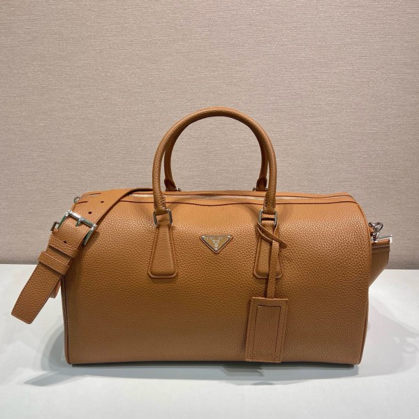 [PRADA] 프라다 코냑 삼각로고 더플백 2VC048