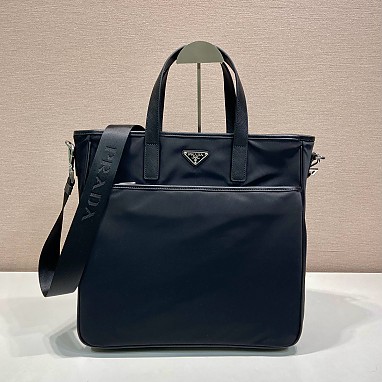 [PRADA] 프라다 나일론 사피아노 레더 토트백 2VG032