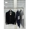 [Thom Browne] 톰브라운 블랙 울 V넥 가디건 남녀공용