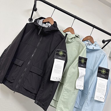 [STONE ISLAND] 스톤아일랜드 메탈 나일론 바람막이 후드 자켓 3컬러 남성용