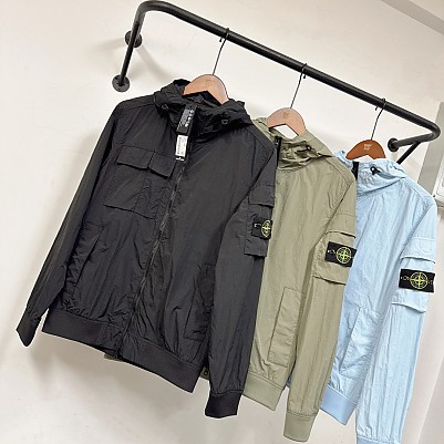 [STONE ISLAND] 스톤아일랜드 메탈 나일론 바람막이 후드 자켓 02 3컬러 남성용