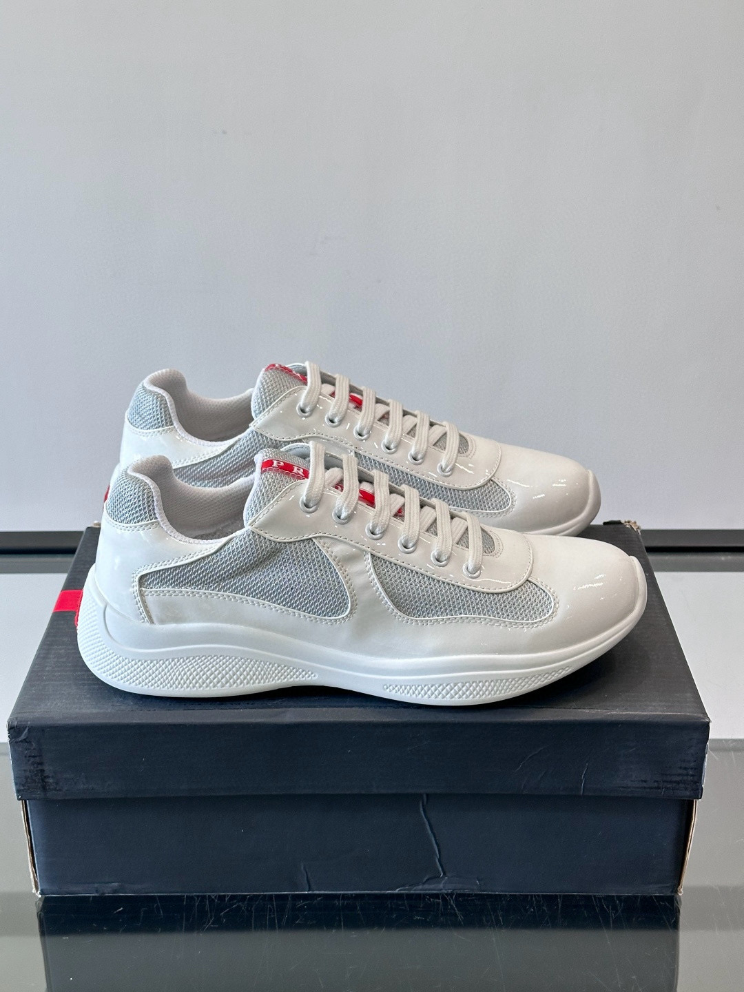 [PRADA] 프라다 아메리카 컵 스니커즈 남성용