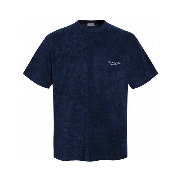 [DIOR] 디올 자수 디테일 테리 코튼 남성 반팔티셔츠 블루/화이트 2컬러 남녀공용