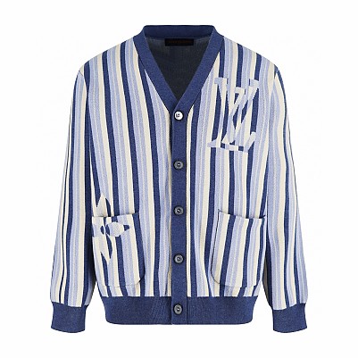 [LOUIS VUITTON] 루이비통 스트라이프드 자카드 가디건 남녀공용