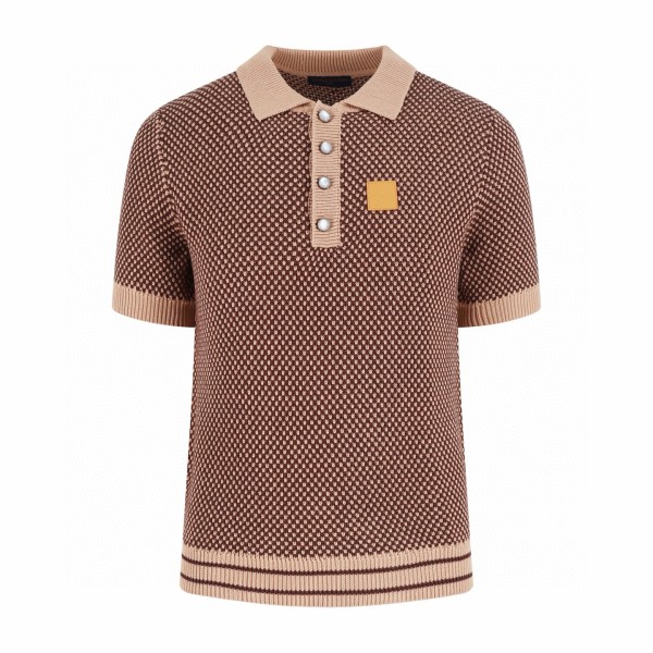 [LOUIS VUITTON] 루이비통 시그니처 쇼트 슬리브 니트 매쉬 폴로 티셔츠 남녀공용